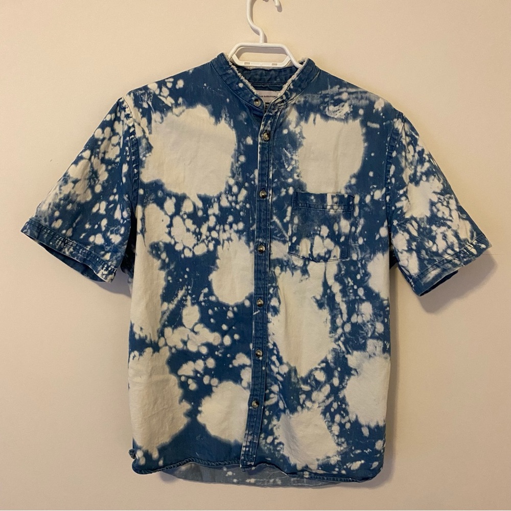 Urban Outfitters Denim Short-Sleeve Buttoned Shirt S